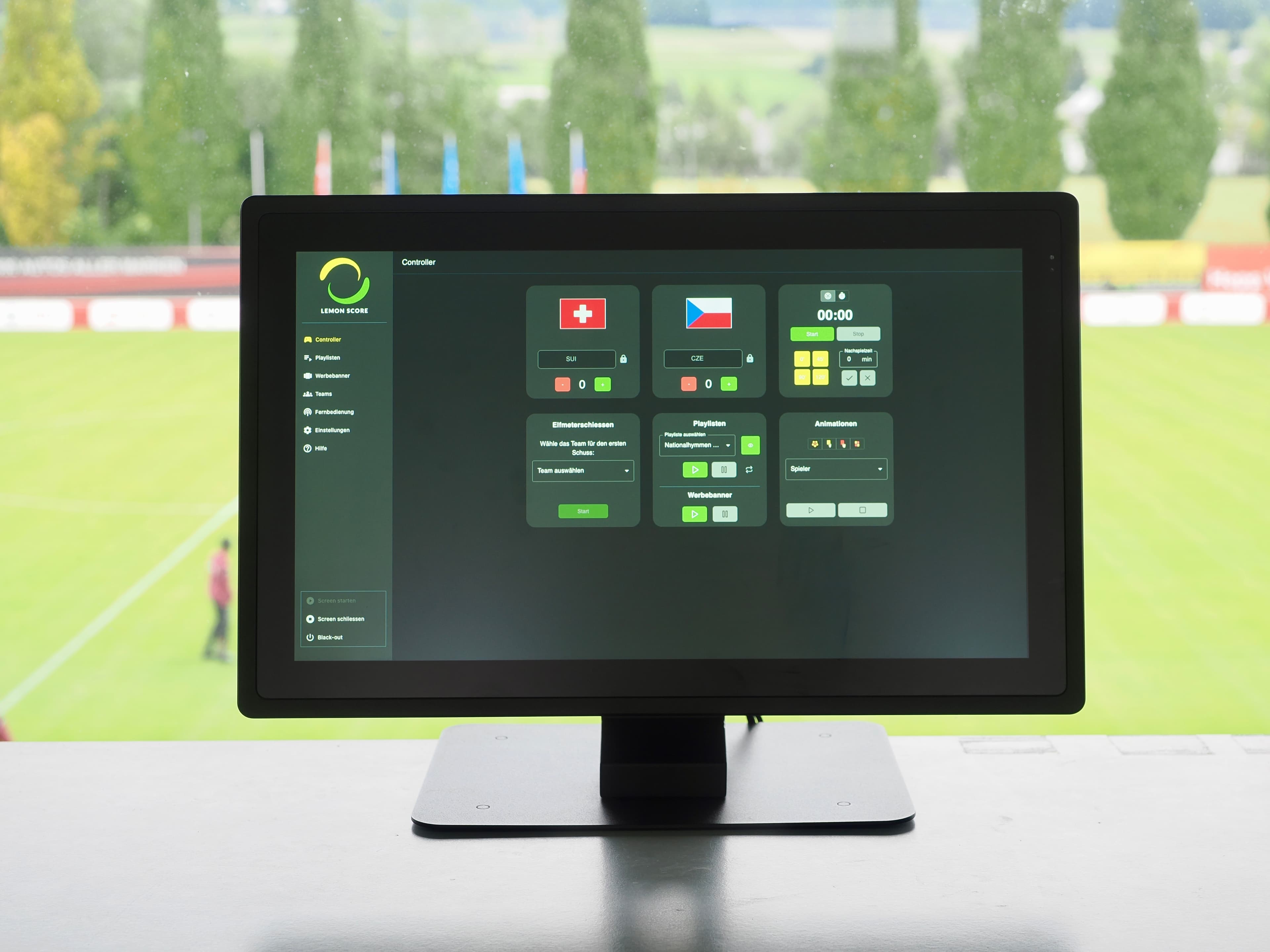 LemonScore Controller im Einsatz beim FC Wohlen aus einer Sprecherkabine