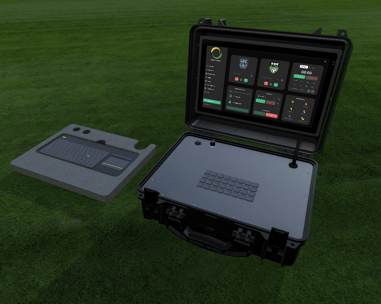 LemonScore Controller Case with touchscreen and integrated Stream Deck