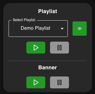 Playlist- und Banner-Controller