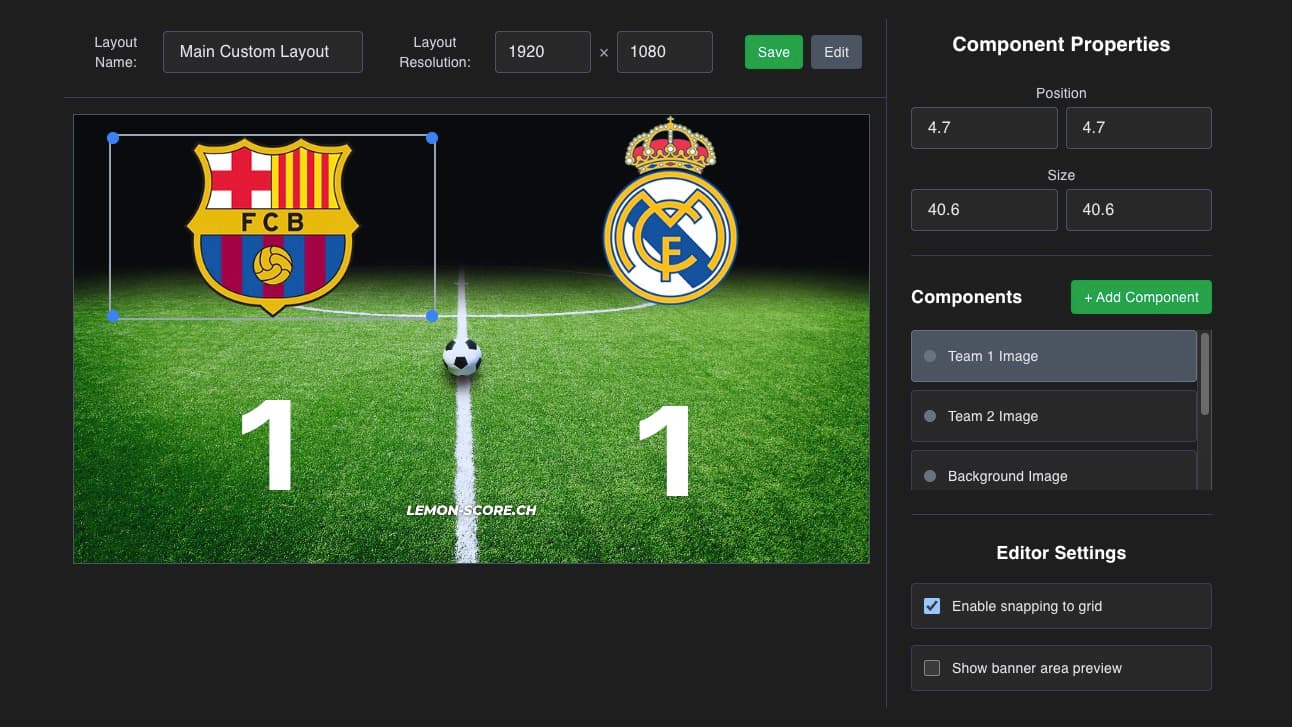 Pixel-perfekte Scoreboards per Layout-Editor