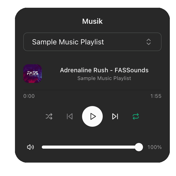 Musik-Player und Playlist-Verwaltung